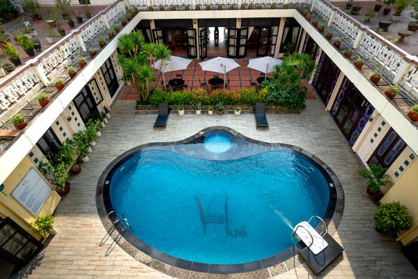 Hotel courtyard