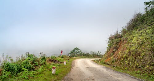 Fotobanka s bezplatnými fotkami na tému cesta, hmla, kopec