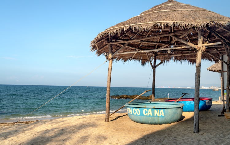 Wooden Construction On A Beach 