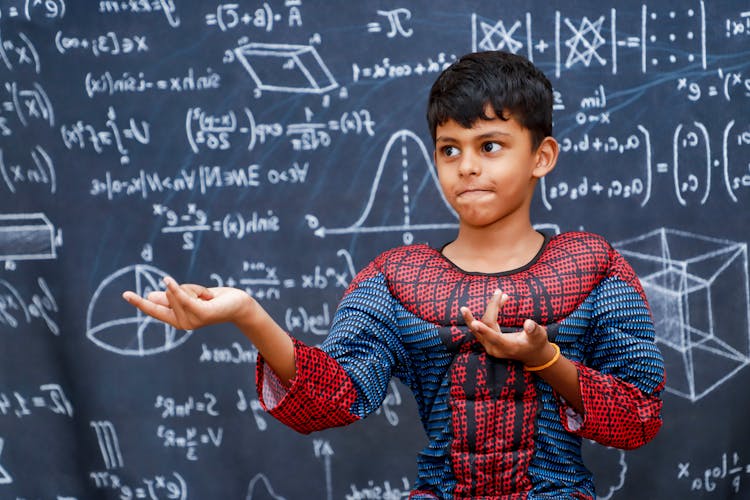 Boy Wearing Spiderman Costume