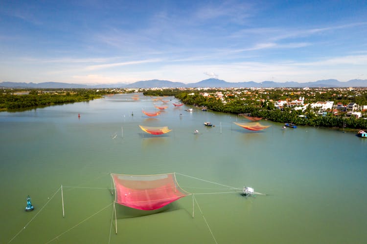 Fishing Nets On The River