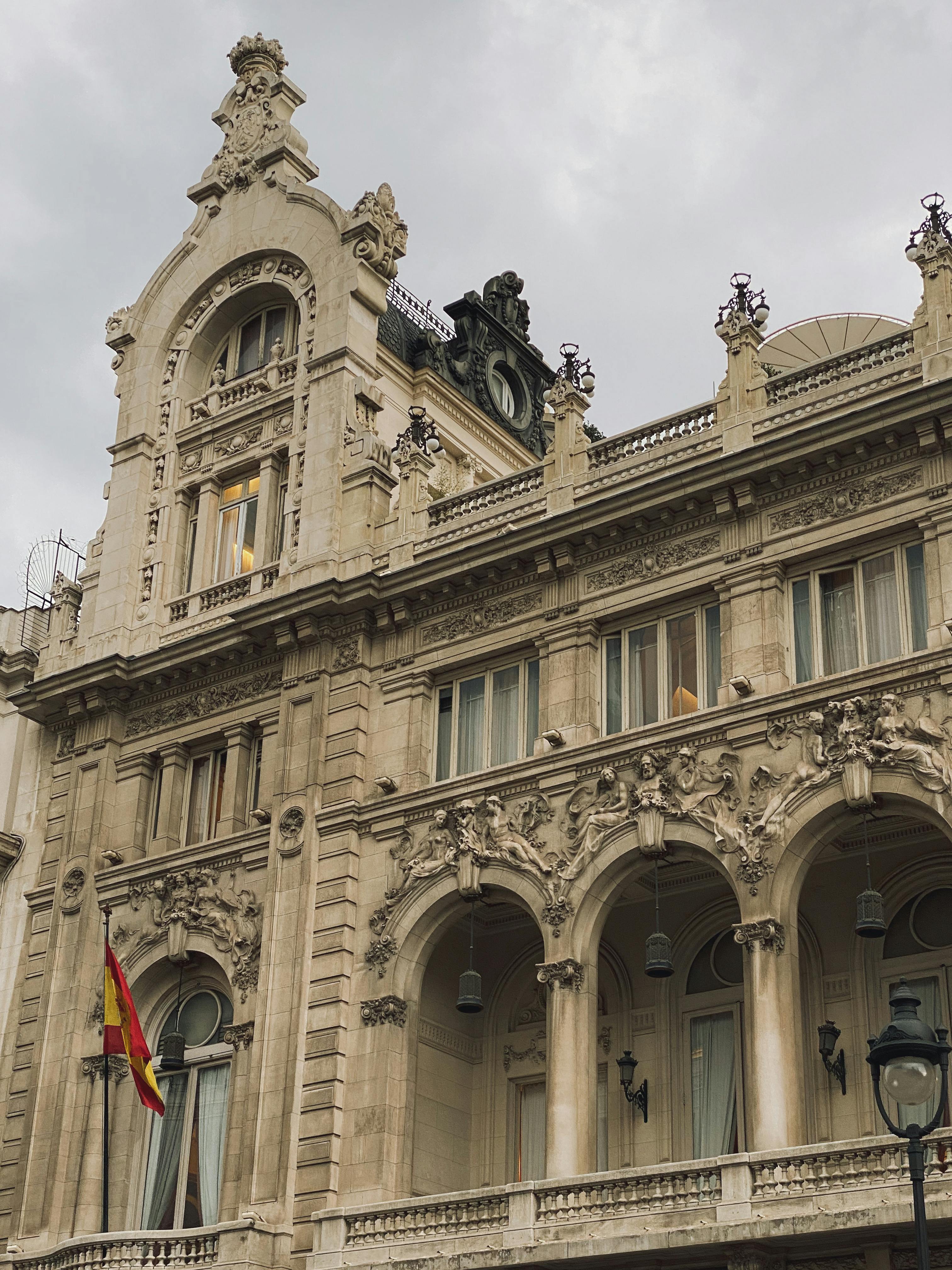 low ange shot of casino de madrid