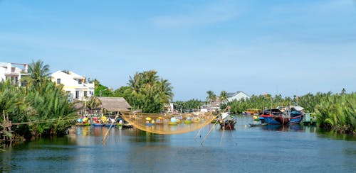 River and Fishing Boats 