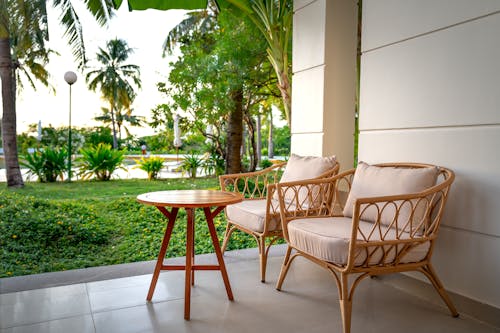 Brown Wooden Table and Chairs