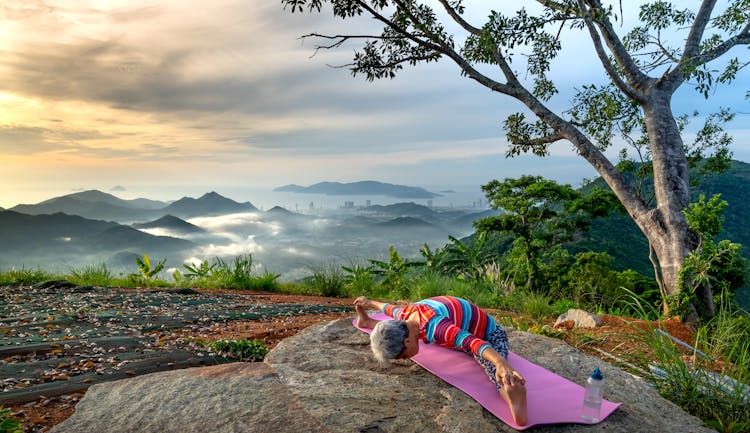 A Woman Doing An Exercise 