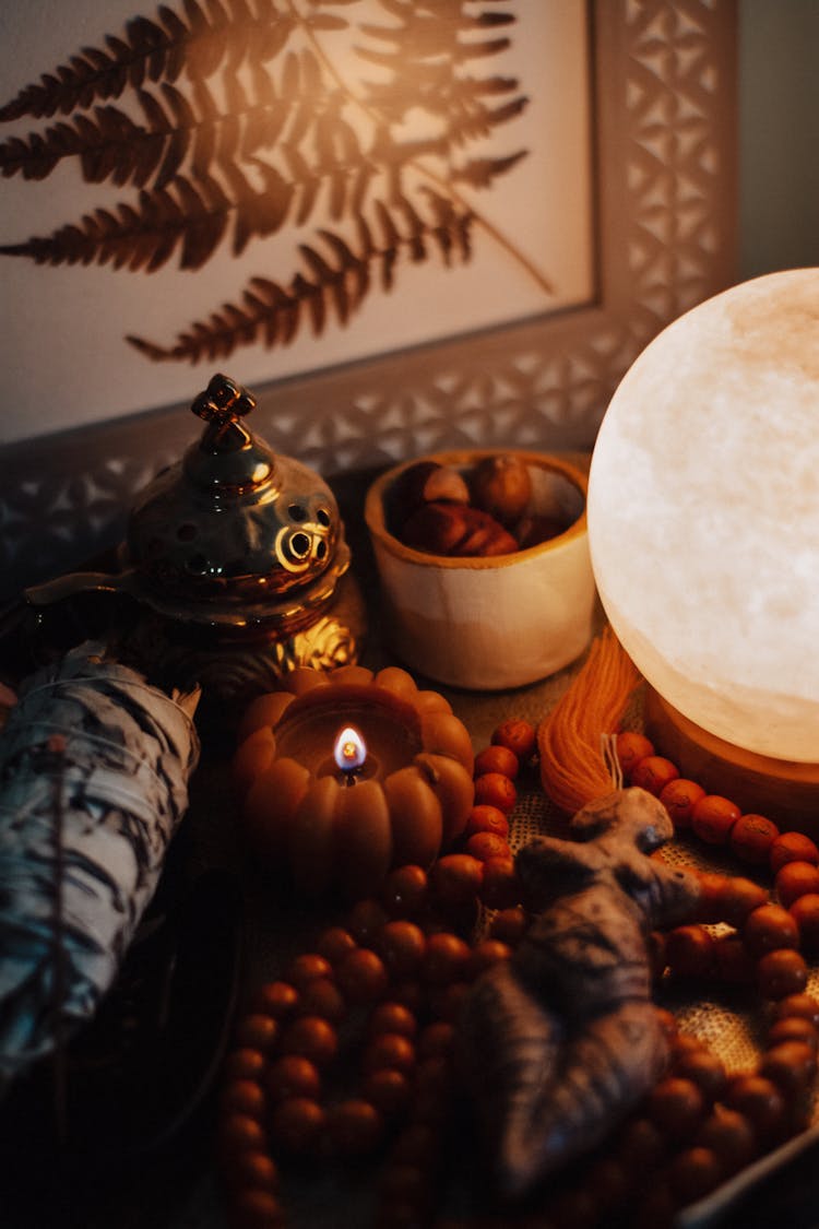 Halloween Decorations On Table