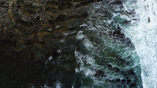 Бесплатное стоковое фото с вид сверху, волна, живописный