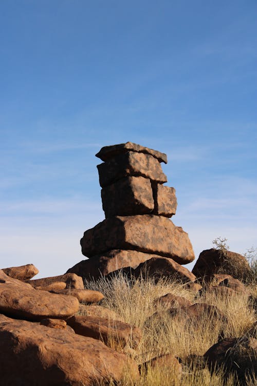 A Rock Formations Under the Blue Sky