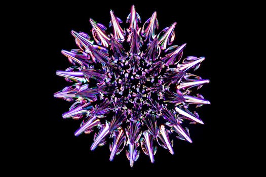 Vibrant digital artwork showcasing an abstract, futuristic design with a colorful, symmetrical pattern.