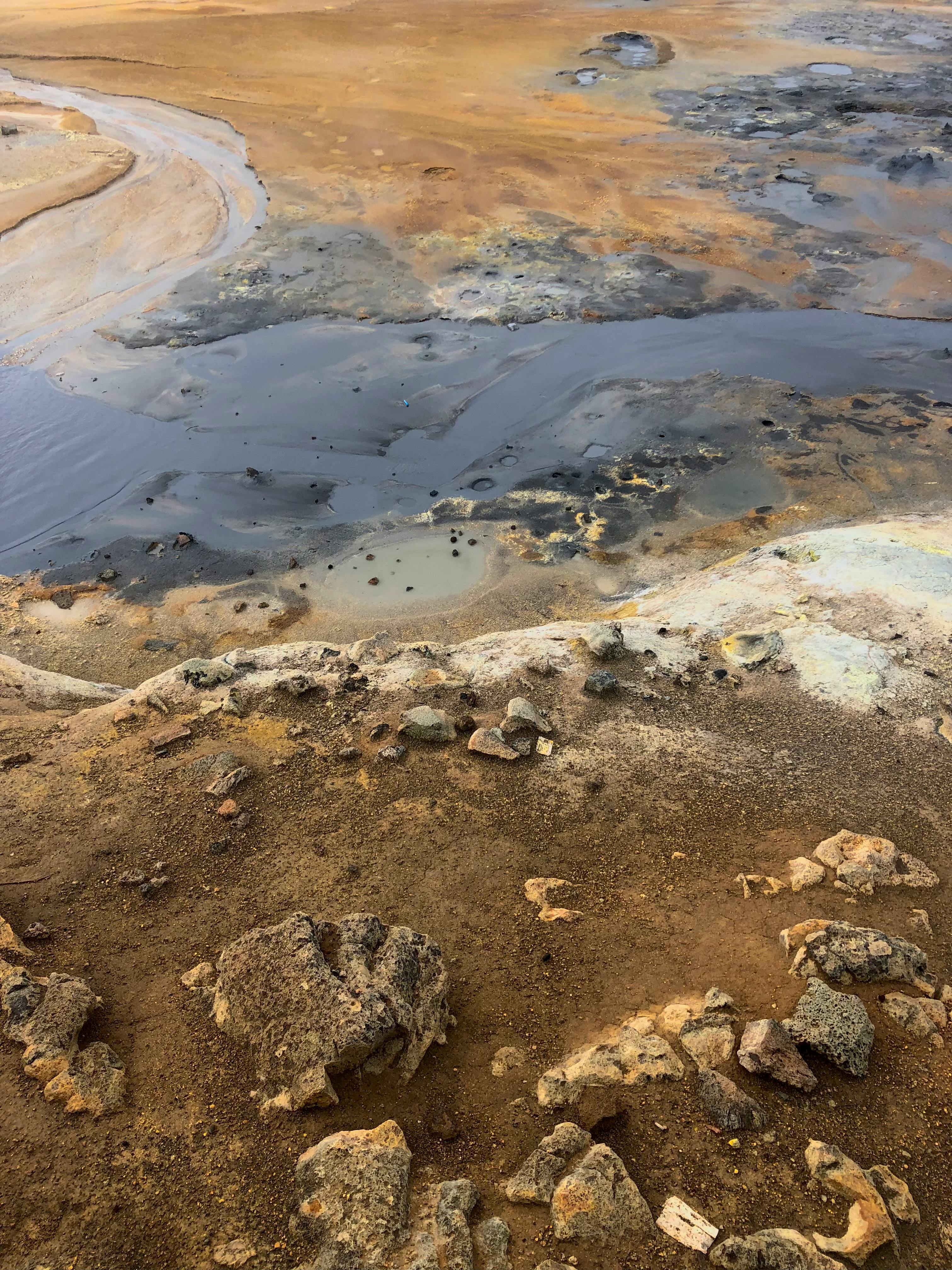 geological formations near body of water