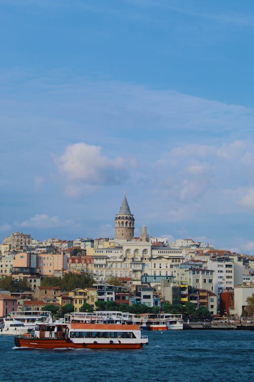 イスタンブール, ガラタ塔, シースケープの無料の写真素材