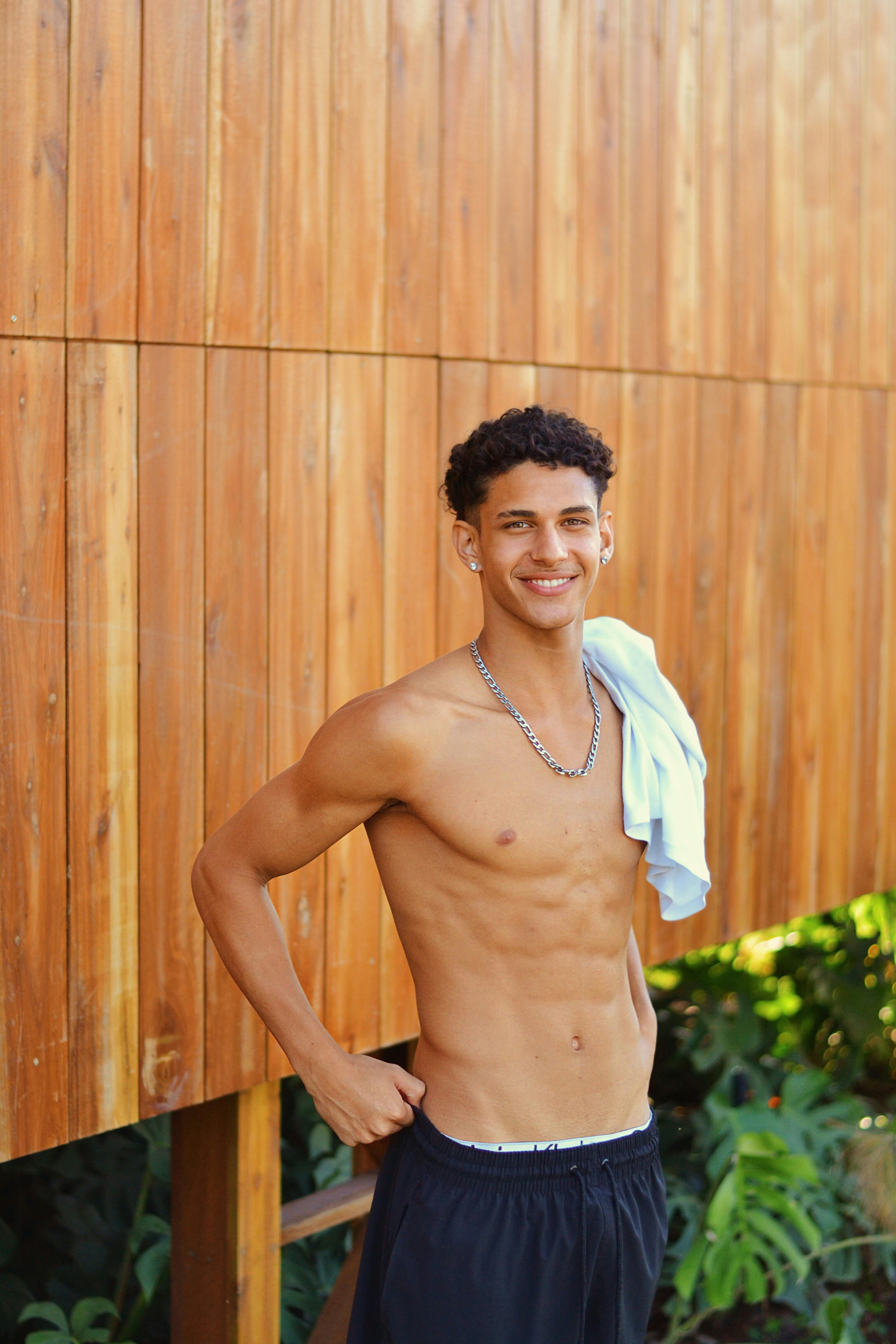 Topless Man With Silver Chain Necklace · Free Stock Photo