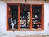 Man in Front of a Store