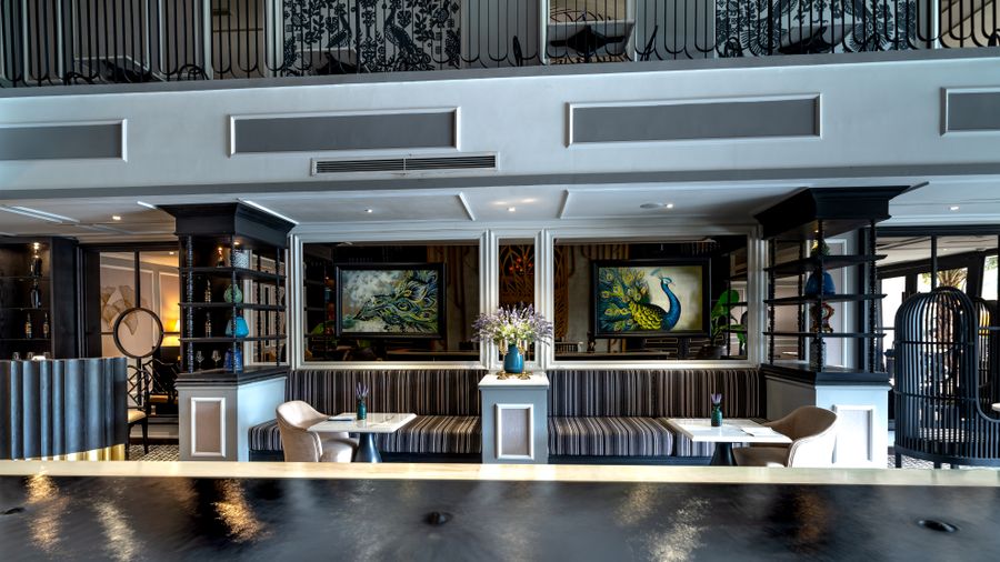 Luxury hotel lobby