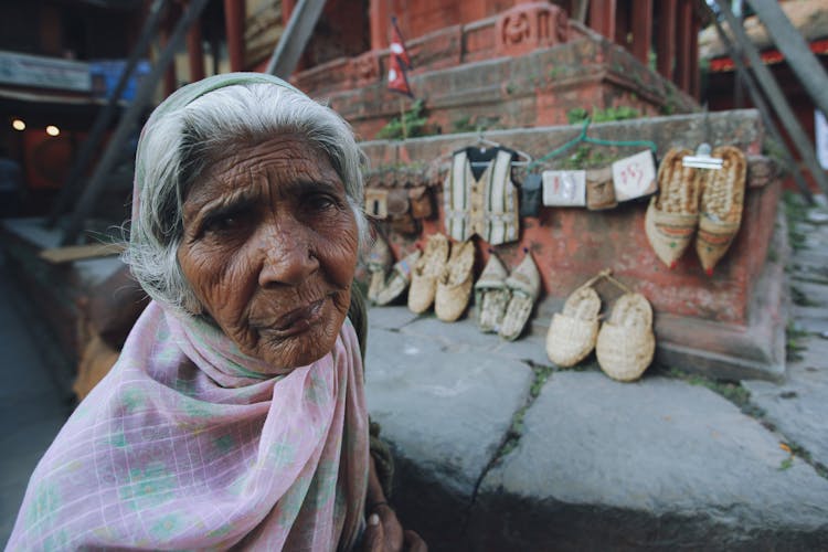 Portrait Of An Elderly Woman In A Veil 