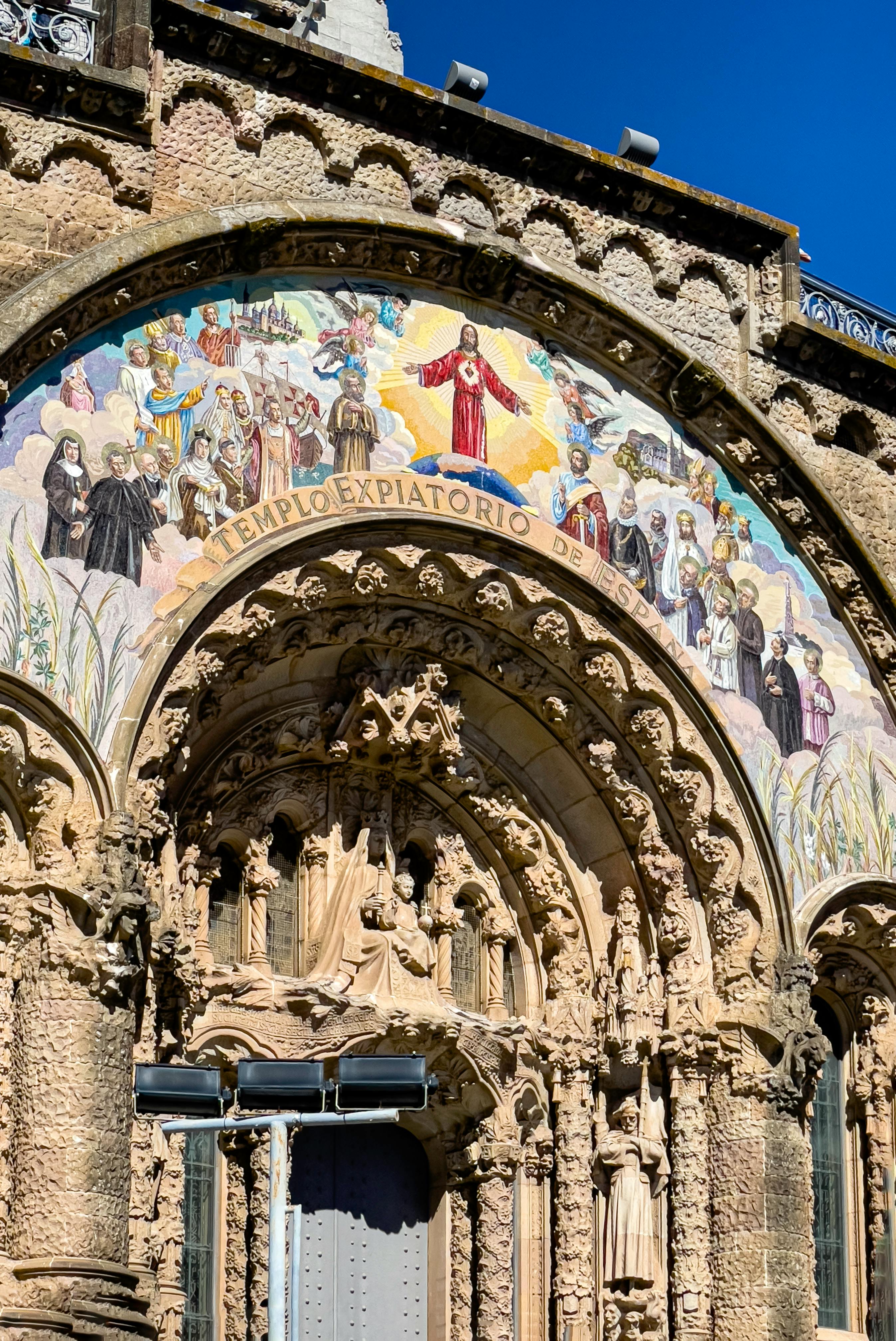 ornate entrance of the temple of the sacred heart of jesus