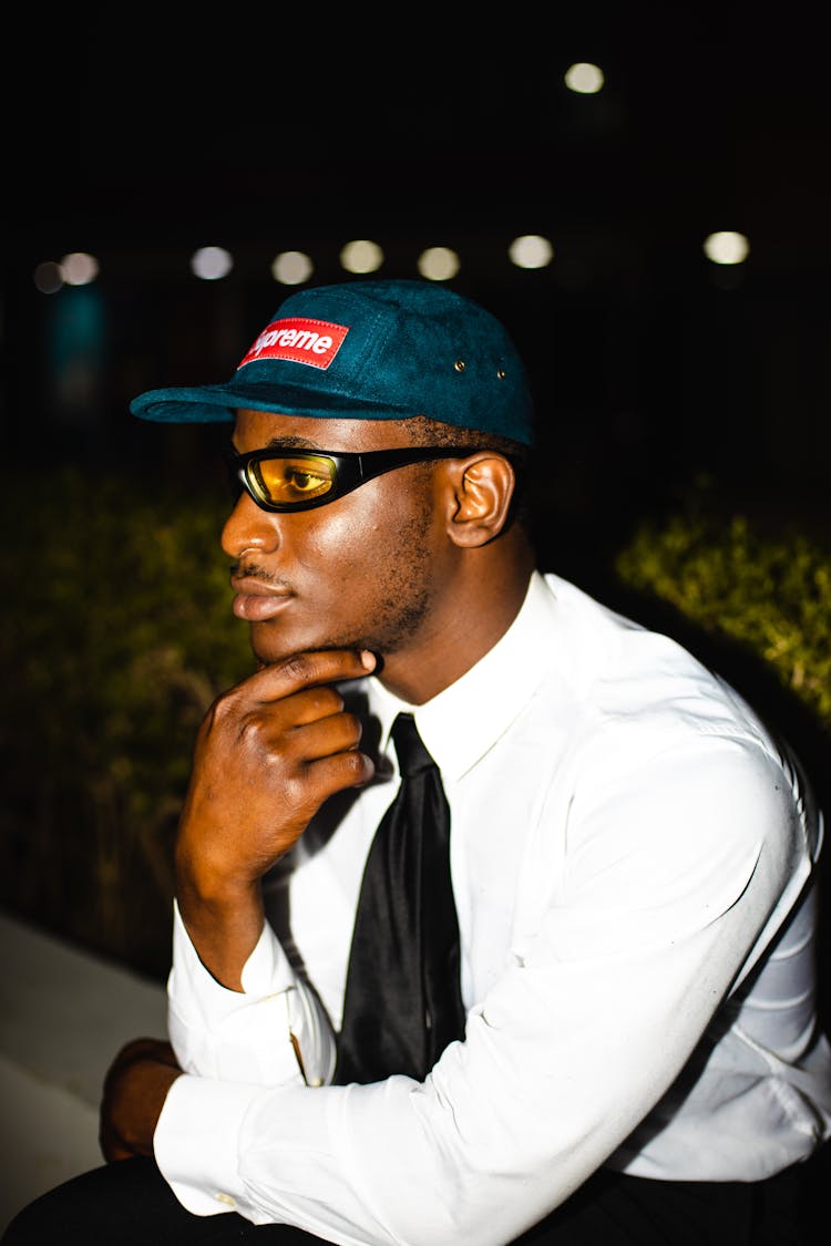 Stylish Man In Baseball Cap Outdoors