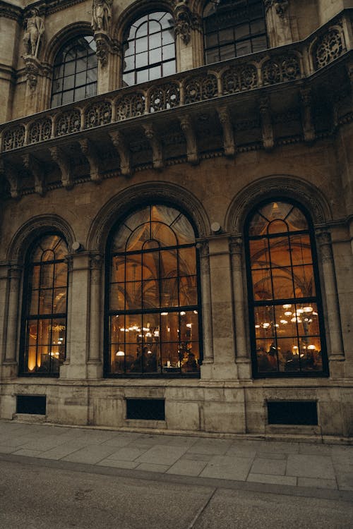 A Concrete Building with Glass Windows