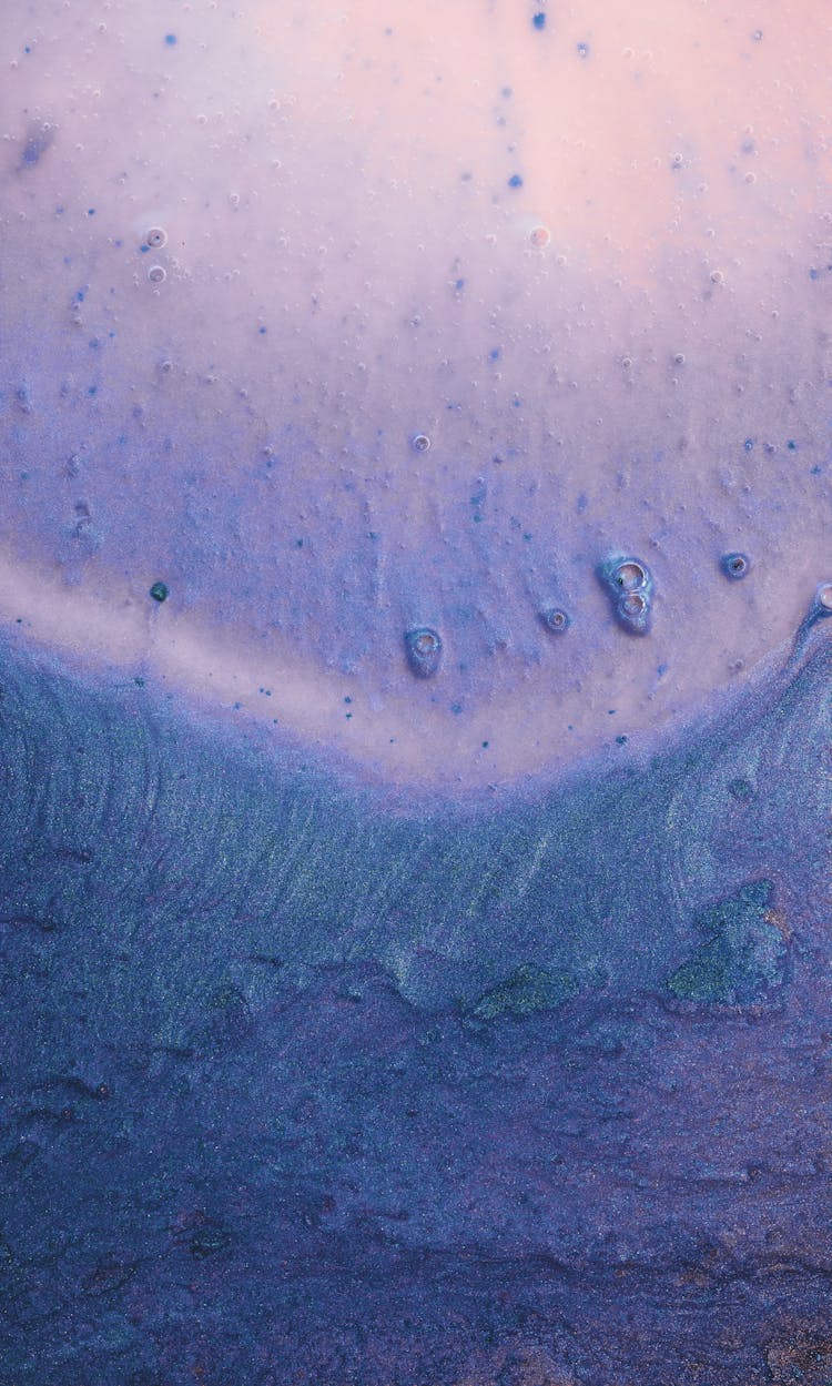 Close Up Shot Of Purple Abstract Painting