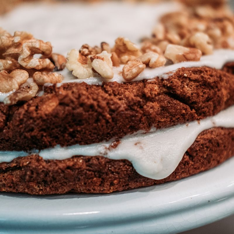 Tahini Date and Walnut Energy Cake