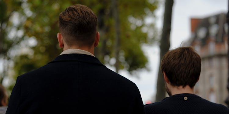 Back View Of Men With Beautiful Hair