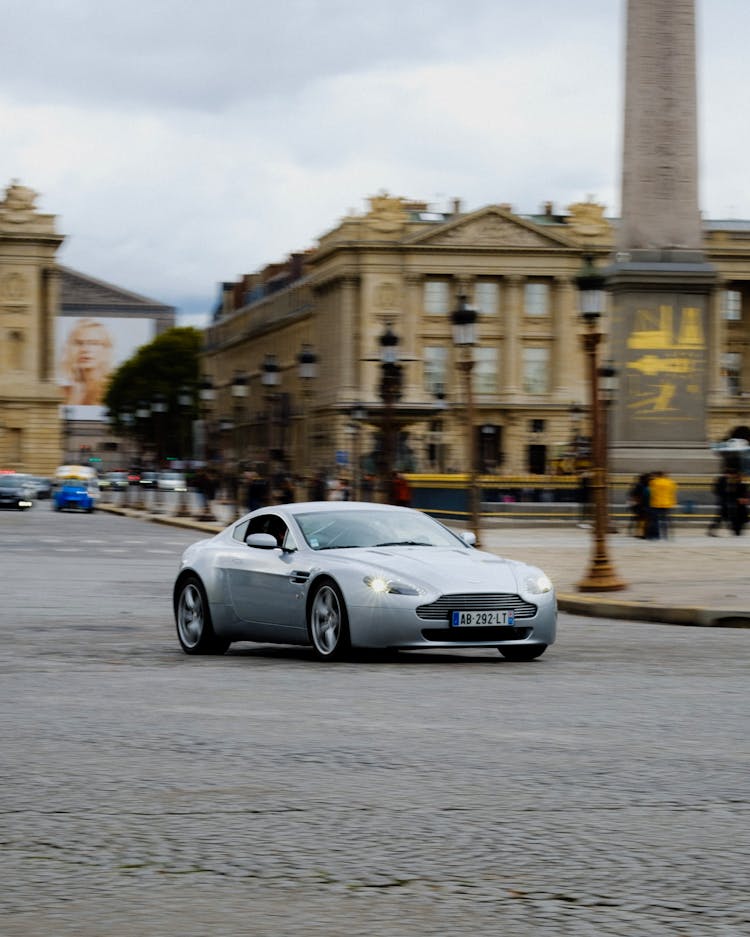 Aston Martin Car On The Road