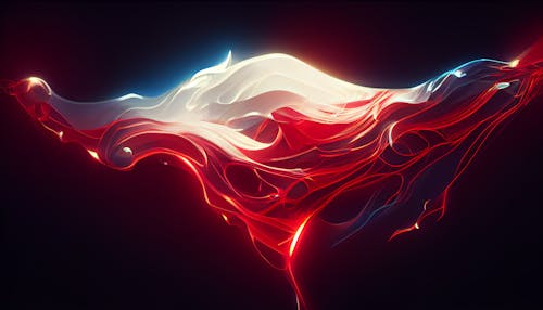 Abstract red and white waves background. Subtle gradients, flow liquid lines. Design element.