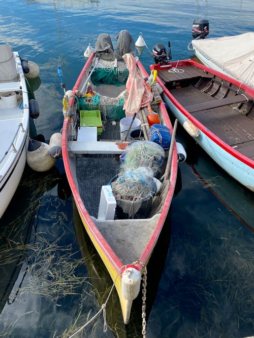 Moored Boats on a Lake