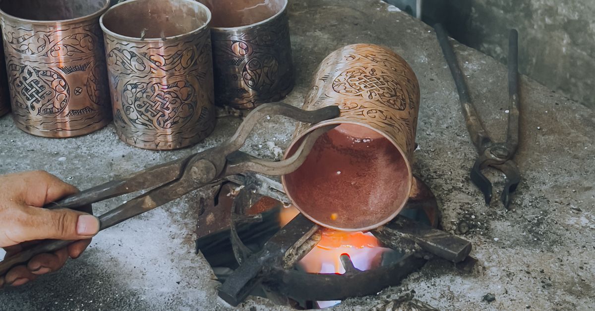 Pot Working Blacksmith Working with Metal Pot · Free Stock Photo