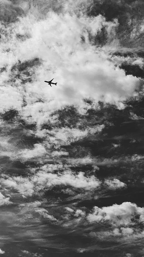 Free stock photo of aircraft, airplane, black amp white