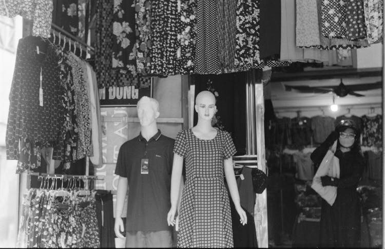 Mannequins In Clothes Store