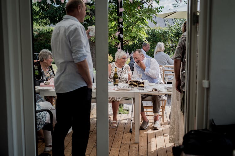 People Gathering In Garden