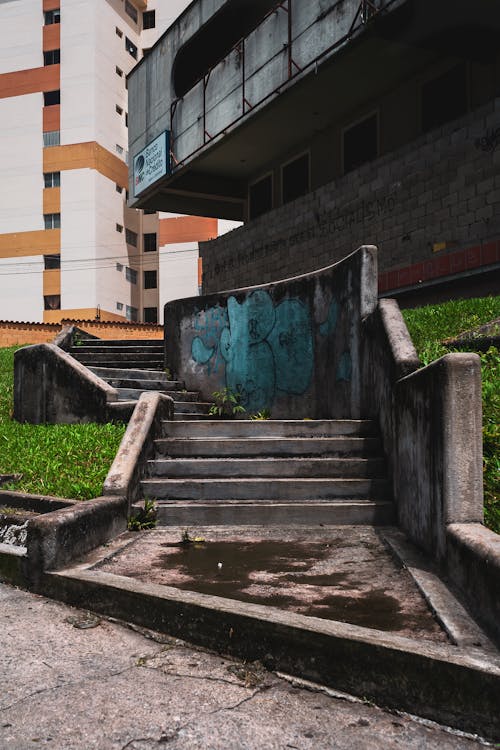 Graffiti on Wall by Steps 