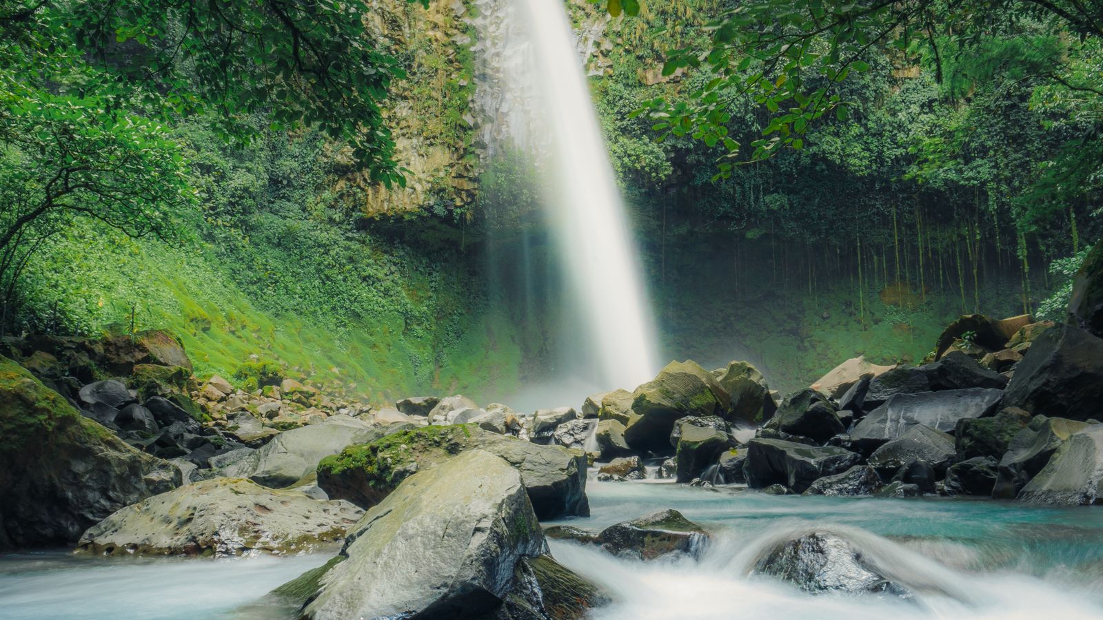 Waterfall in green forest, Equatorial Guinea