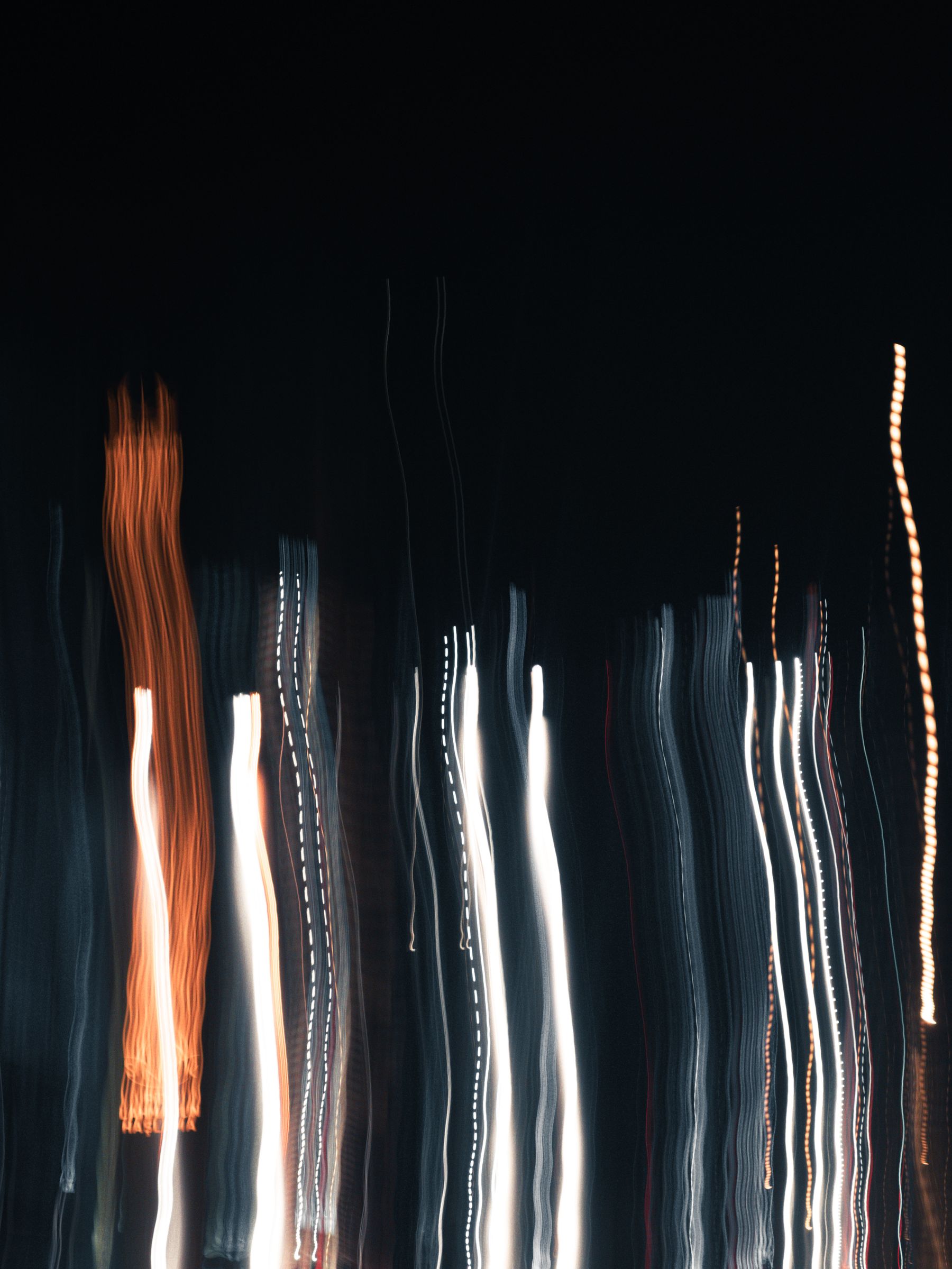 Smudged city lights