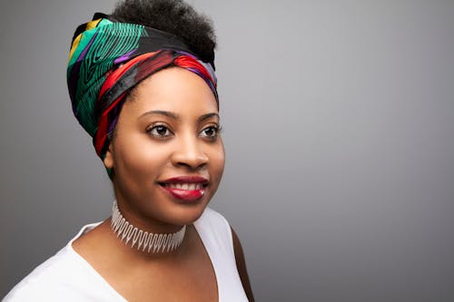 Woman in White Top With Turban Photography