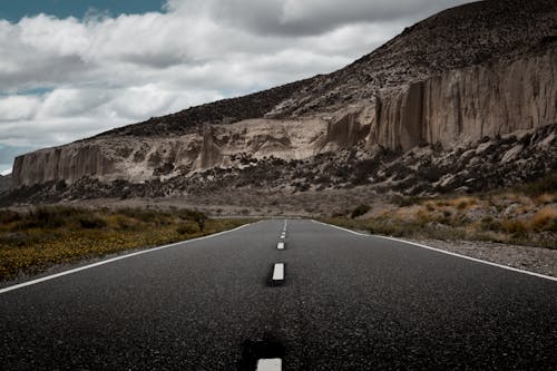 Asphalt Road on Mountainside