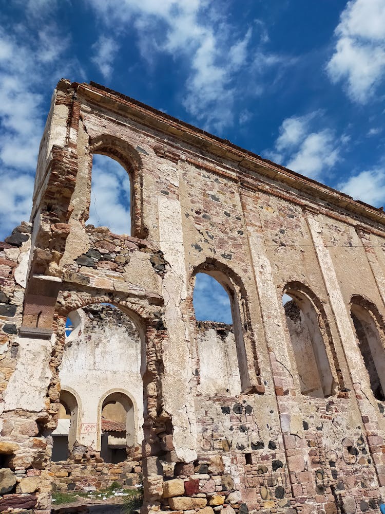 Facade Of A Broken Building