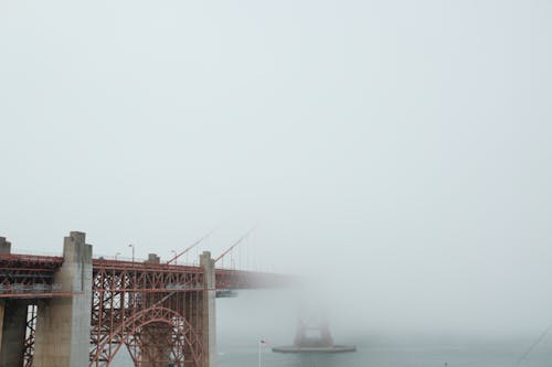 Golden Gate Bridge Covered with Fog