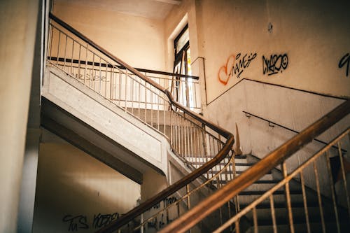 A Staircase of an Abandoned Building