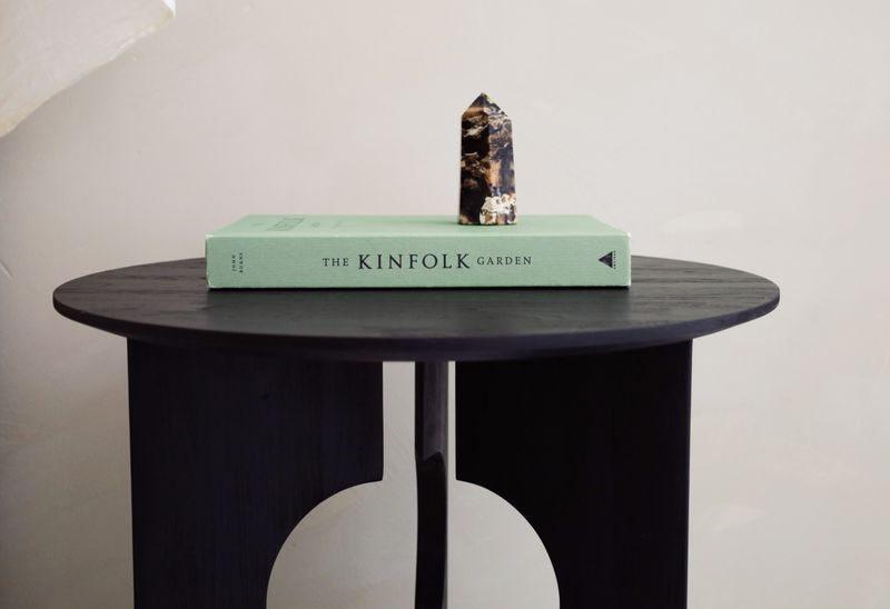 Stone side table used as an accent in a Miami interior