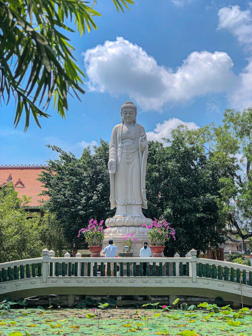 Buddha Statue in a Garden 