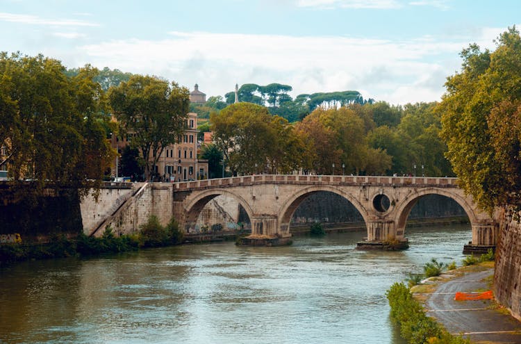 Bridge Over River Tiber, Rome