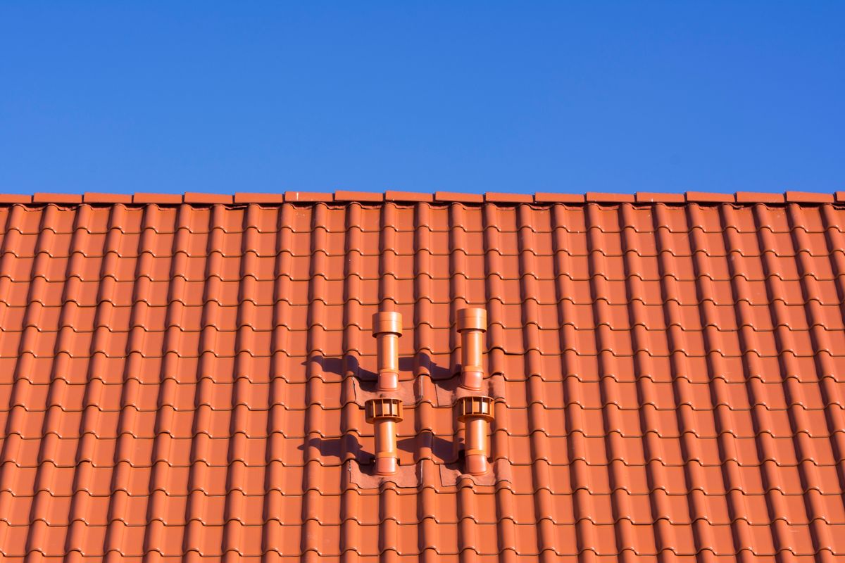 Asphalt shingles on a residential roofing project