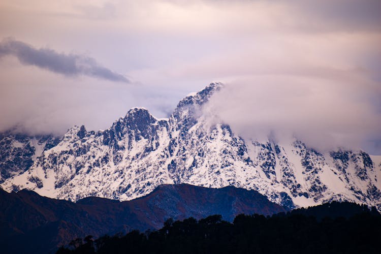 A Snow Covered Mountain