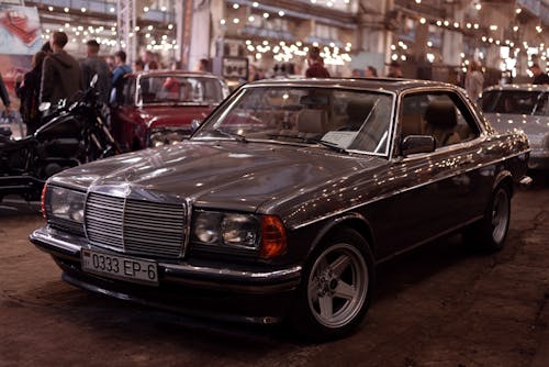 Free Mercedes Classic Car Parked at a Show Stock Photo