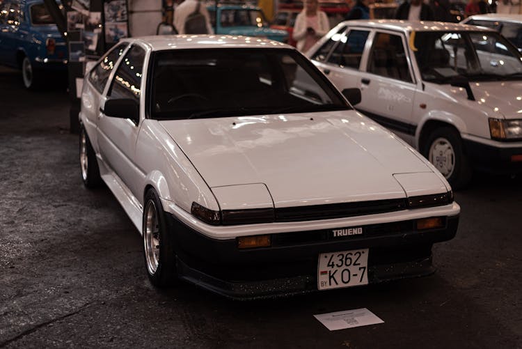 Toyota Ae86 Parked On A Car Show