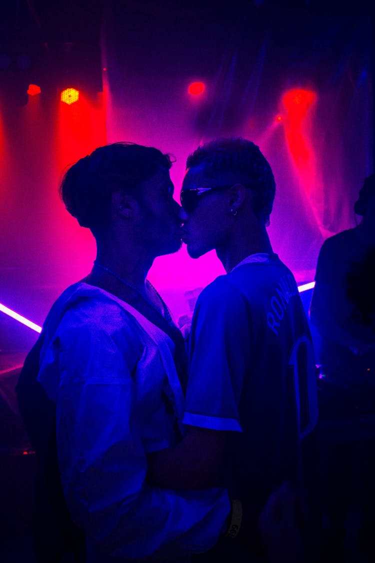 Men Kissing In The Bar