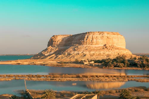 Rock Formation by Lake