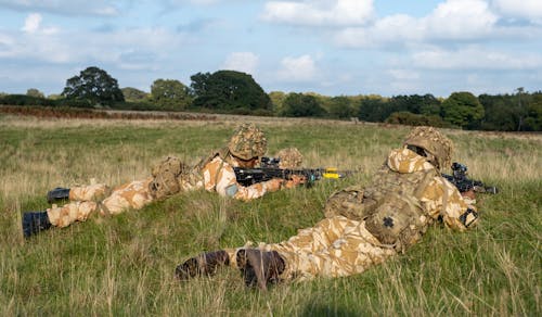 Kostnadsfri bild av armén, gevär, gräs